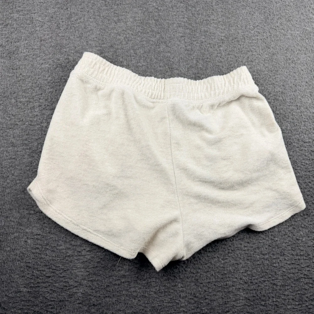 H&M Divided Women's Size S Basic Terry Cloth Shorts Cream Off White Lounge Beach